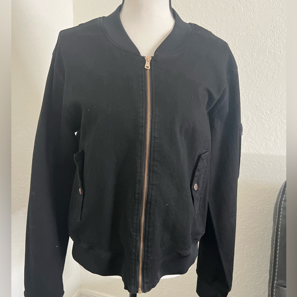 Ci Sono Black Jacket Women’s Size XL Gold Accents